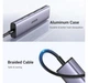 USB-хаб UGREEN CM473 USB-C to 2xUSB 3.0 + 2xUSB-C 5Gpbs Space Grey (15395) - зображення 3