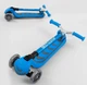 Самокат трехколесный Y-00180 (4) Best Scooter, Голубой, складной алюминиевый руль, 4 колеса PU со светом, d=12 см - изображение 5