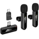Петличный микрофон HOCO Dual Mic с адаптером USB Type-C, Черный (L20A) - изображение 1