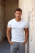 Футболка хлопковая длинная мужская Trendyol TMNSS19BO0002 2XL White (8680651434342) - изображение 5