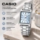 Casio LTP-V007D-2E женские кварцевые часы, сталь, голубой циферблат, 30 WR - изображение 1