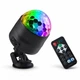 LED диско-світильник RGB з пультом, проєктор зоряного світла для вечірок, USB, чорний - зображення 1