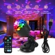LED диско-світильник RGB з пультом, проєктор зоряного світла для вечірок, USB, чорний - зображення 3