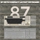 Клавиатура Attack Shark X87 RGB Linear Strawberry Switch Cheese White (AS-6972792471471-CW) [166724] - изображение 9