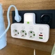 Тройник в розетку на 3 розетки, 2 USB + 1 Type-C, с кнопками, Белый (Разветвитель) - изображение 3