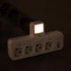 Трійник у розетку на 4 розетки, 2 USB + 1 Type-C, з кнопками, Білий (Розгалужувач) - зображення 4