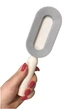 Массажная 3D расческа Central Hollow Cushion Comb для волос белая с серым - изображение 3