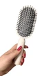 Массажная 3D расческа Central Hollow Cushion Comb для волос белая с серым - изображение 5