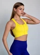 Жіночий спортивний топ на блискавці Giulia Flex top "Zip-Up Active" 336 S Yellow-cold lemon, маломірна модель, топ в рубчик з мікрофібри, для тренувань, для фітнесу - зображення 6