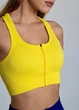 Жіночий спортивний топ на блискавці Giulia Flex top "Zip-Up Active" 336 S Yellow-cold lemon, маломірна модель, топ в рубчик з мікрофібри, для тренувань, для фітнесу - зображення 8