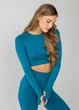 Женский кроп-лонгслив с отверстиями для пальцев Giulia FLEX LONGSLEEVE ACTIVE L/XL Red-poppy, спортивный кроп топ - изображение 7