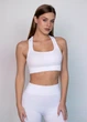 Спортивный женский топ Giulia Flex top «Cut-Out Fit» B03 M White, эластичный топ в рубчик, для тренировок, для фитнеса - изображение 7