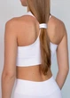 Спортивный женский топ Giulia Flex top «Cut-Out Fit» B03 M White, эластичный топ в рубчик, для тренировок, для фитнеса - изображение 9
