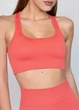 Спортивный женский топ Giulia Flex top «Cut-Out Fit» B03 L Red-coral, эластичный топ в рубчик, для тренировок, для фитнеса - изображение 9