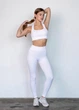 Спортивный женский топ Giulia Flex top «Cut-Out Fit» B03 M White, эластичный топ в рубчик, для тренировок, для фитнеса - изображение 10