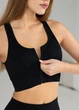 Женский спортивный топ на молнии Giulia Flex top "Zip-Up Active" 336 S Black, маломерная модель, топ в рубчик из микрофибры, для тренировок, для фитнеса - изображение 9