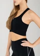 Женский спортивный топ на молнии Giulia Flex top "Zip-Up Active" 336 S Black, маломерная модель, топ в рубчик из микрофибры, для тренировок, для фитнеса - изображение 10
