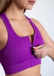 Женский спортивный топ на молнии Giulia Flex top "Zip-Up Active" 336 L Violet-dark purple, маломерная модель, топ в рубчик из микрофибры, для тренировок, для фитнеса - изображение 9