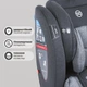 Дитяче автокрісло від 0 до 12 років EL CAMINO ME 1114 EVEREST Light Gray, група 0+/1-2-3, кріплення isofix, поворот 360 - зображення 4