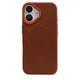 Силиконовый чехол для iPhone 16 MagSafe Grain Texture Saddle Brown - изображение 1
