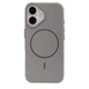 Силиконовый чехол для iPhone 16 MagSafe Grain Texture Gray - изображение 1