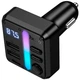 FM-трансмітер модулятор Hoco E89 Libre (2USB/Type-C 45W Bluetooth V5.4) Багатофункціональний зарядний пристрій LED-дисплей Чорний - изображение 4