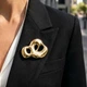 Брошь BROCHE Модерн Облако из стали золотистая BRBF115501 - изображение 2
