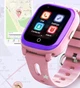 Детские смарт часы Lemfo DF76 с GPS трекером, 4G сим картой и прослушкой Наручные умные часы-телефон для детей Розовые - изображение 8