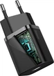Мережевий зарядний пристрій 20W Baseus Super Si Quick Charger 1Type-C швидка зарядка Power Delivery 3.0+Quick Charge 3.0 CCSUP-B01 Black - зображення 5