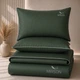 Комплект постельного белья Mirson Двуспальный 175х210 см 0844 Green Olive Corner Сатин (2200008710941) - изображение 2