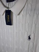 Мужская футболка поло Ralph Lauren Cable Knit белая, размер XL (RL13001.13XL) - изображение 5