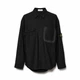 Мужская рубашка в стиле Stone Island Stretch Velvet Overshirt черная размер M (SI11004.1M) - изображение 1