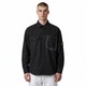 Мужская рубашка в стиле Stone Island Stretch Velvet Overshirt черная размер M (SI11004.1M) - изображение 3