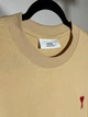Мужская футболка AMI Paris Ami De Coeur Classic Fit T-Shirt бежевая, размер L (AP12001.5L) - изображение 4