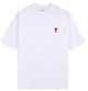 Мужская футболка AMI Paris Ami De Coeur Classic Fit T-Shirt белая, размер M (AP12001.7M) - изображение 8