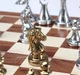 Подарункові настільні дерев'яні великі повнорозмірні Шахи Дошка з дерева лакована шахівниця 45x45см Фігури металеві Преміальний статусний колекційний шаховий набір Premium - зображення 3