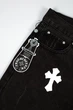 Чоловічі Джинсові шорти ChromeHearts Чорні 28 - зображення 3