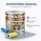 Акриловая эмаль SkyLine Wood для окон и дверей без запаха RAL 7046 Серая 0.75 л - изображение 1