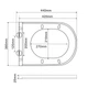 Комплект: Mixxus Premium Ellipse-SET-2102 (в 2 ящ) Унітаз система змиву Tornado 3.0+ Інсталяція Koer KT-0404 + панель KT-0604-01 Chrome (MP6690) - изображение 9