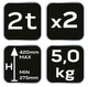 Підставка автомобільна NEO TOOLS 2 т, 278-423 мм (11-751) - изображение 2