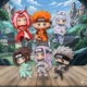 Стикеры Наруто 3D Наруто Naruto Саске Какаши Хината Сакура аксессуары изделия из смолы 3,5 см 6 шт - изображение 2