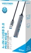 USB-хаб Vention USB 3.0 -> 1xUSB 3.0/3xUSB 2.0, 5 Гбіт/с 0.15 м Grey (CKOHB) - изображение 3