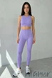 Леггинсы в рубчик с пуш-апом эффектом INSECRET Leggings RIBBED Push-Up PURPLE ROSE S/M Фиолетовые - изображение 1
