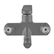 Змішувач для ванни PLAMIX LUCAS-006 EURO SET GRAPHITE (зі шлангом, лійкою та кронштейном) (Колір графіт) (PM6101) - изображение 4