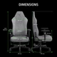 Крісло Razer Iskur V2 X, тканина, 2D-Armrests, сірий світлий - зображення 9