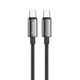 Кабель ColorWay USB Type-C - USB Type-C (M/M), zinc alloy braided, 5А, 1 м, Чорний (CW-CBPDCC098-BK) - изображение 1