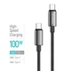 Кабель ColorWay USB Type-C - USB Type-C (M/M), zinc alloy braided, 5А, 2 м, Чорний (CW-CBPDCC099-BK) - изображение 5