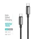 Кабель ColorWay USB Type-C - USB Type-C (M/M), zinc alloy braided, 5А, 1 м, Чорний (CW-CBPDCC098-BK) - изображение 5