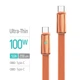 Кабель ColorWay USB Type-C - USB Type-C (M/M), ultra-thin, 5А, 1 м, Помаранчевий (CW-CBPDCC100-OR) - изображение 5