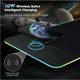 Килимок для миші з бездротовим зарядним пристроєм Choetech (T543-F) RGB Illuminated 15W Wireless Charging Mouse Pad - изображение 3